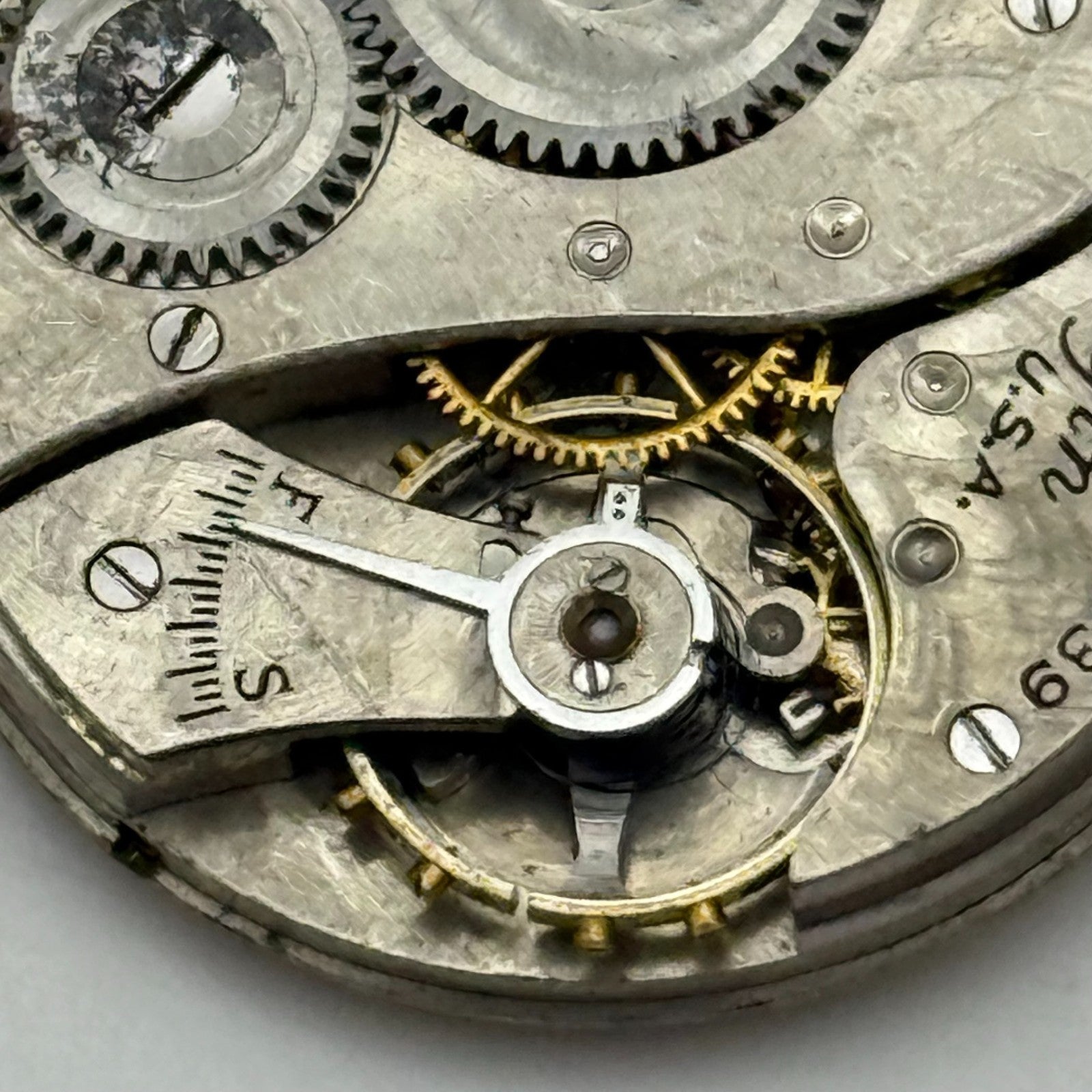 1918 Antique 6/0s Elgin 431 Model 2 American Watch Movement PARTS REPAIR SPARES