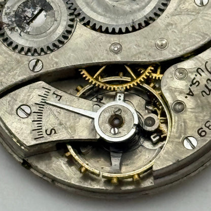 1918 Antique 6/0s Elgin 431 Model 2 American Watch Movement PARTS REPAIR SPARES