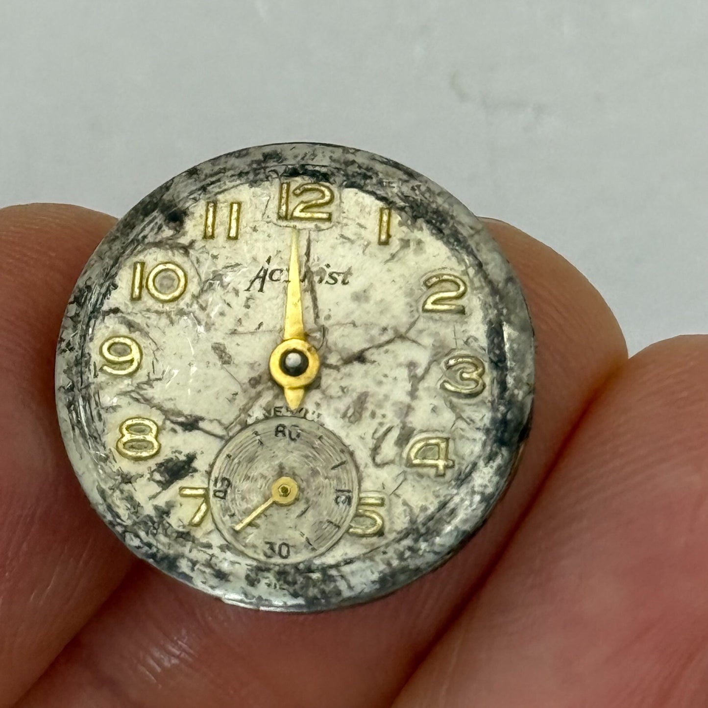 19.5mm Vintage Accurist AS 1156 Swiss Manual Wind Watch Movement PARTS REPAIR