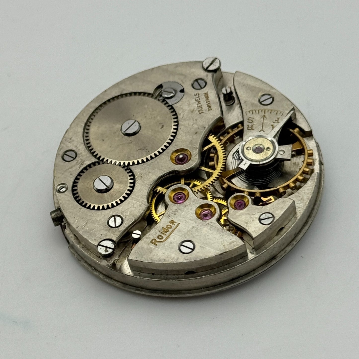 43mm Good Quality Roldor 17 Jewels Hunter Swiss Pocket Watch Movement FOR PARTS