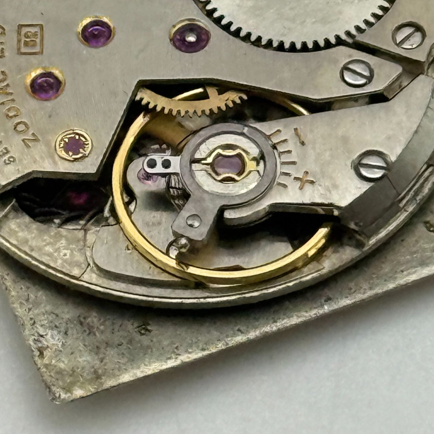 21.9mm Running Vintage Zodiac Cal 52 Favre Leuba Watch Movement PARTS REPAIR