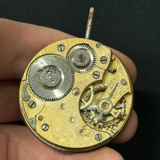 41.6mm Open Face Good Quality Unidentified Pocket Watch Movement To Restore
