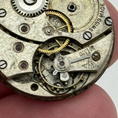 23.9mm Unidentified Swiss Sub Seconds Trench Watch Movement Manual Wind PARTS