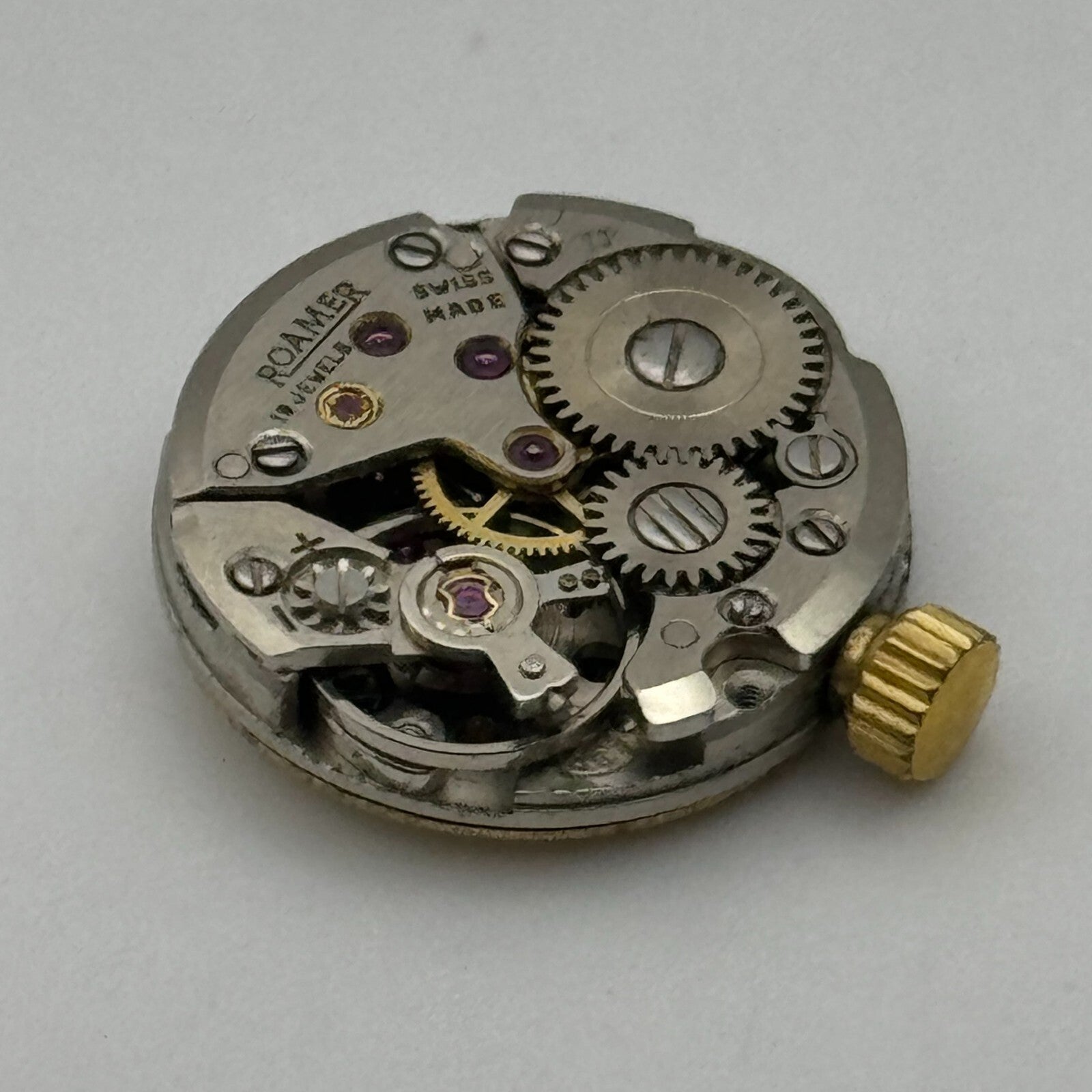 15.5mm Ladies Roamer MST 468 Manual Wind Swiss Watch Movement Vintage FOR PARTS