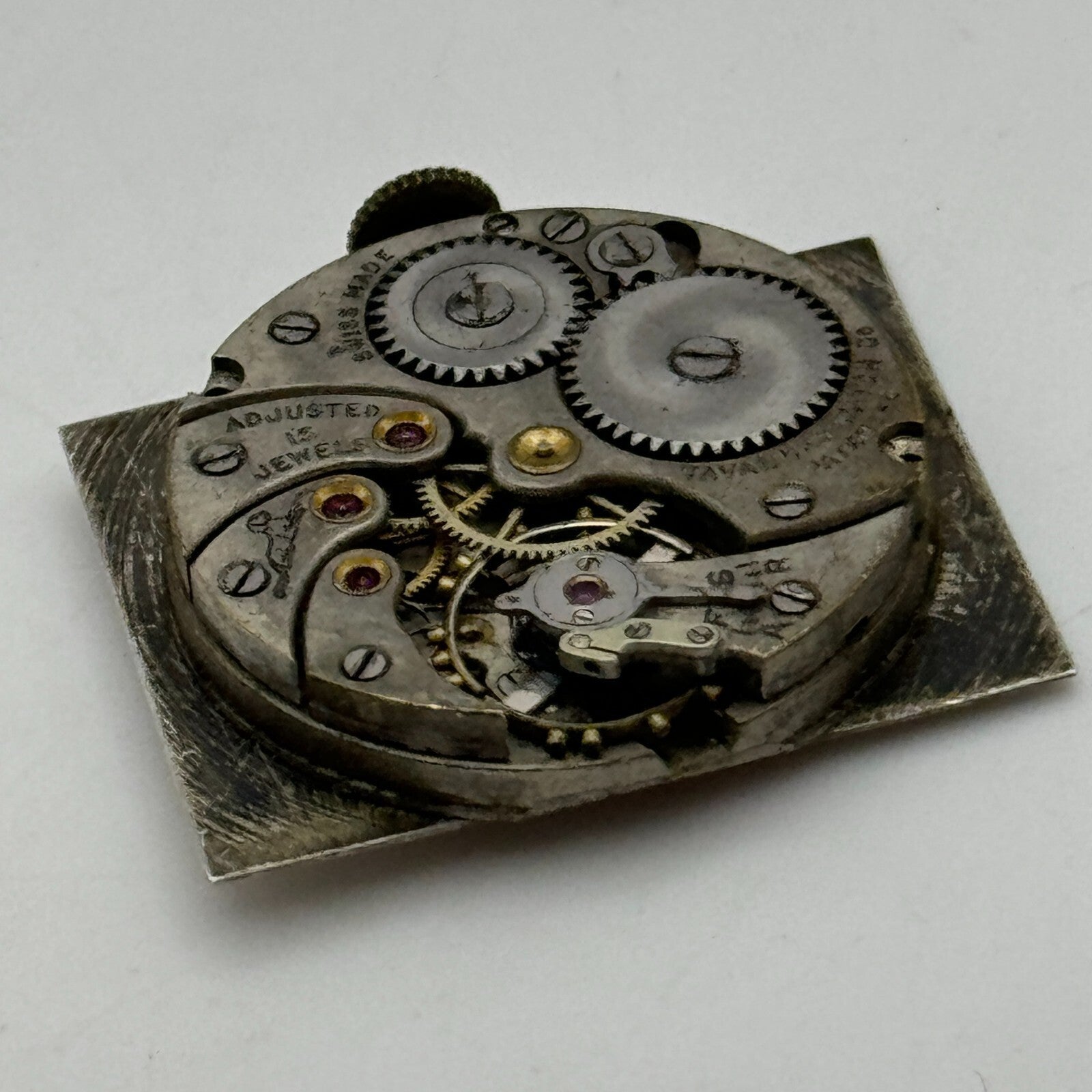 23.6mm Cyma Ref 010 Tavannes Manual Wind 15 Jewels Watch Movement Vintage PARTS