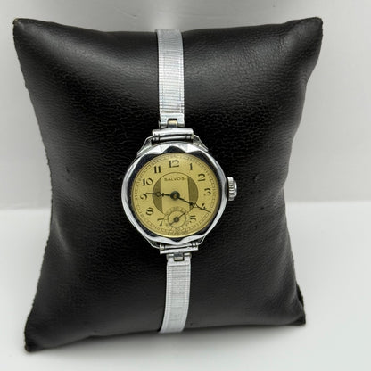 24mm Vintage Salvos Art Deco Foreign Sub Secs Manual Wind Watch PARTS / REPAIR