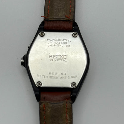 Seiko Kinetic Arctura Quartz Watch 3M22-0D40 Date Dial Japan 34mm PARTS REPAIR