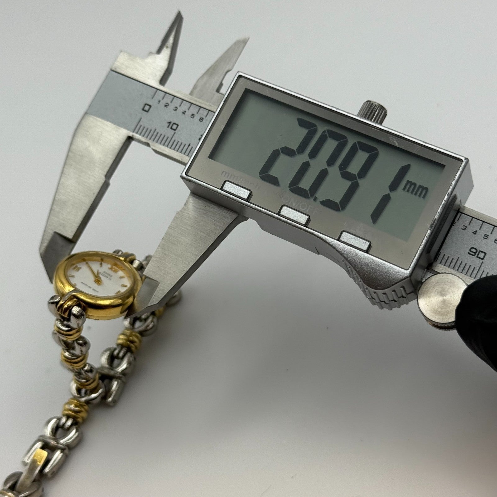 20mm Working Ladies Anne Klein III Two Tone Bracelet Quartz Watch 6.25 Inches