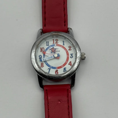 D for Diamond Unisex Kids Time Teacher Quartz Watch Red Strap Japan Working 23mm