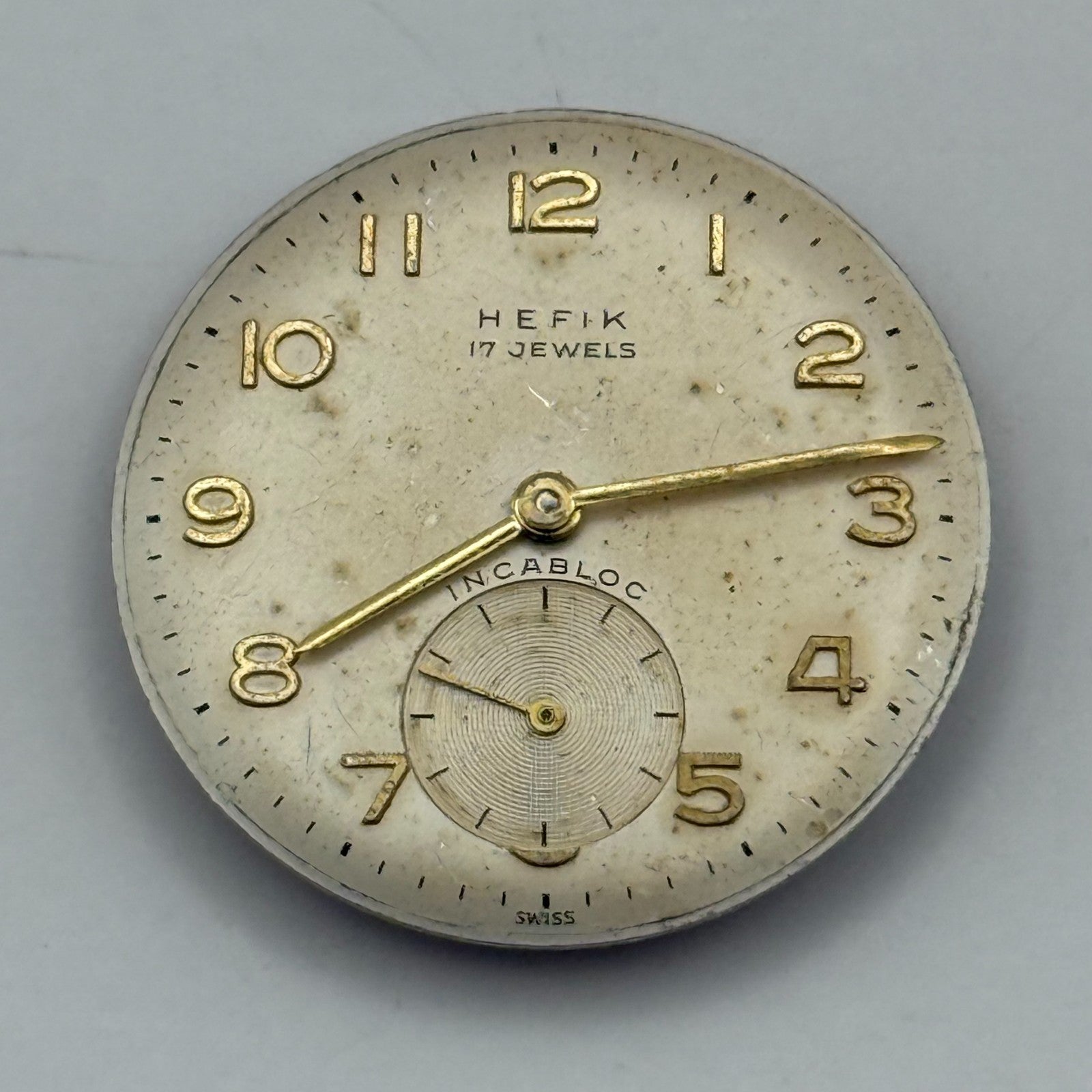 Peseux 170 Watch Movement Hefik Manual Wind Vintage Swiss Parts Repair 23.5mm
