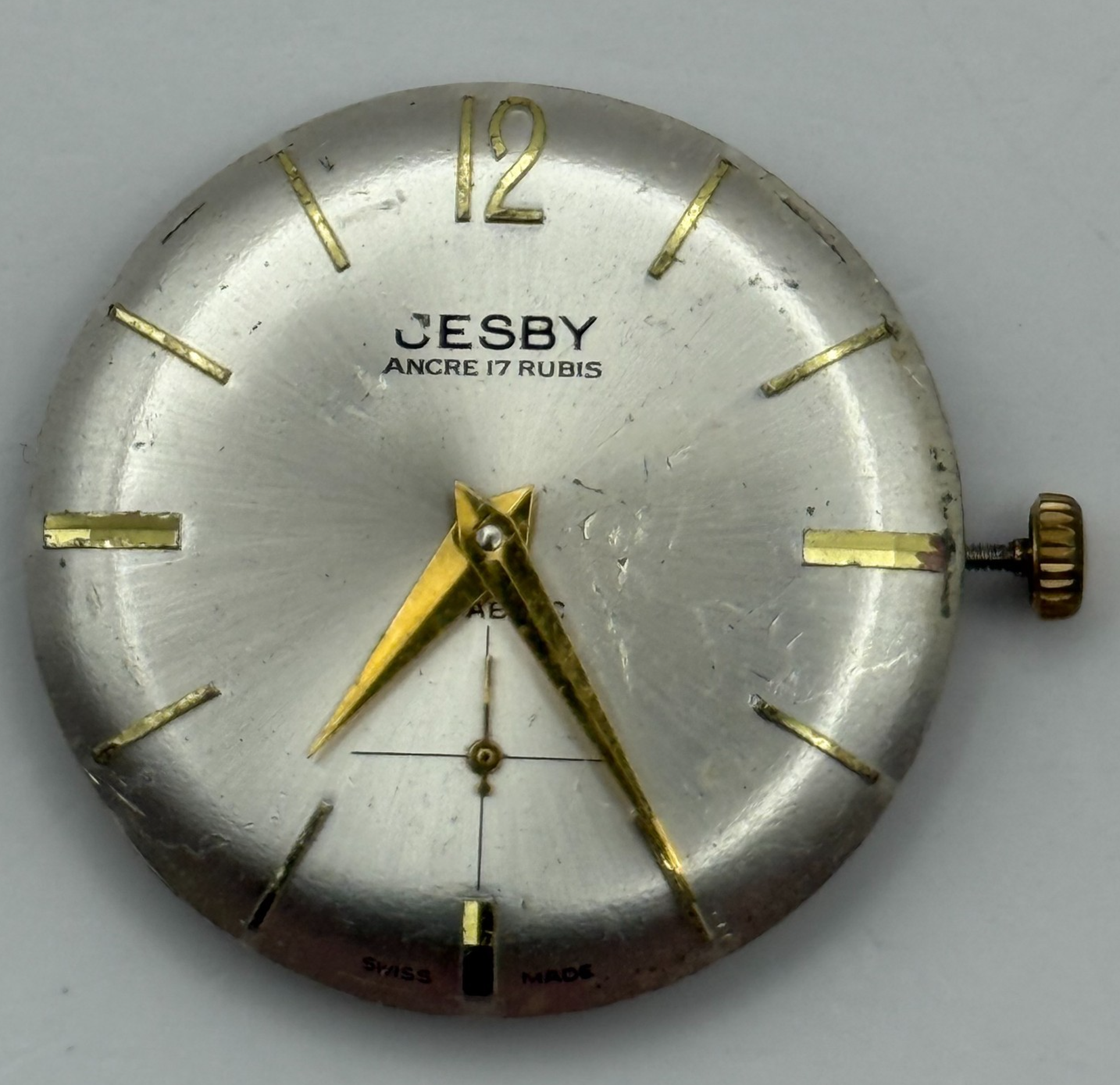 OM 116 Watch Movement Jesby Running Manual Wind Vintage Parts 25.8mm