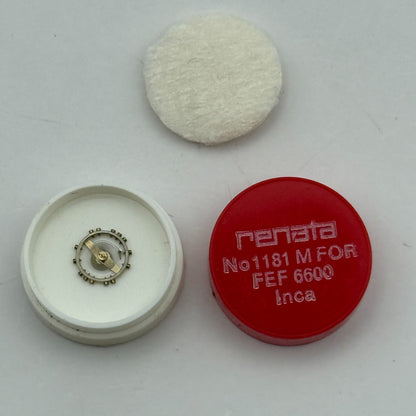 FEF 6600 Balance Wheel Complete And Spring  1181 M Watch Movement Parts NOS