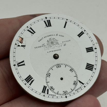 42.8mm Thomas Russell Liverpool Tempus Fugit Hunter Pocket Watch Movement PARTS