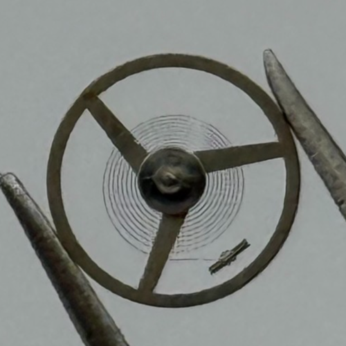 AS 1677 Balance Wheel Complete And Spring 5 1/2''' 1417 M Watch Movement Parts 