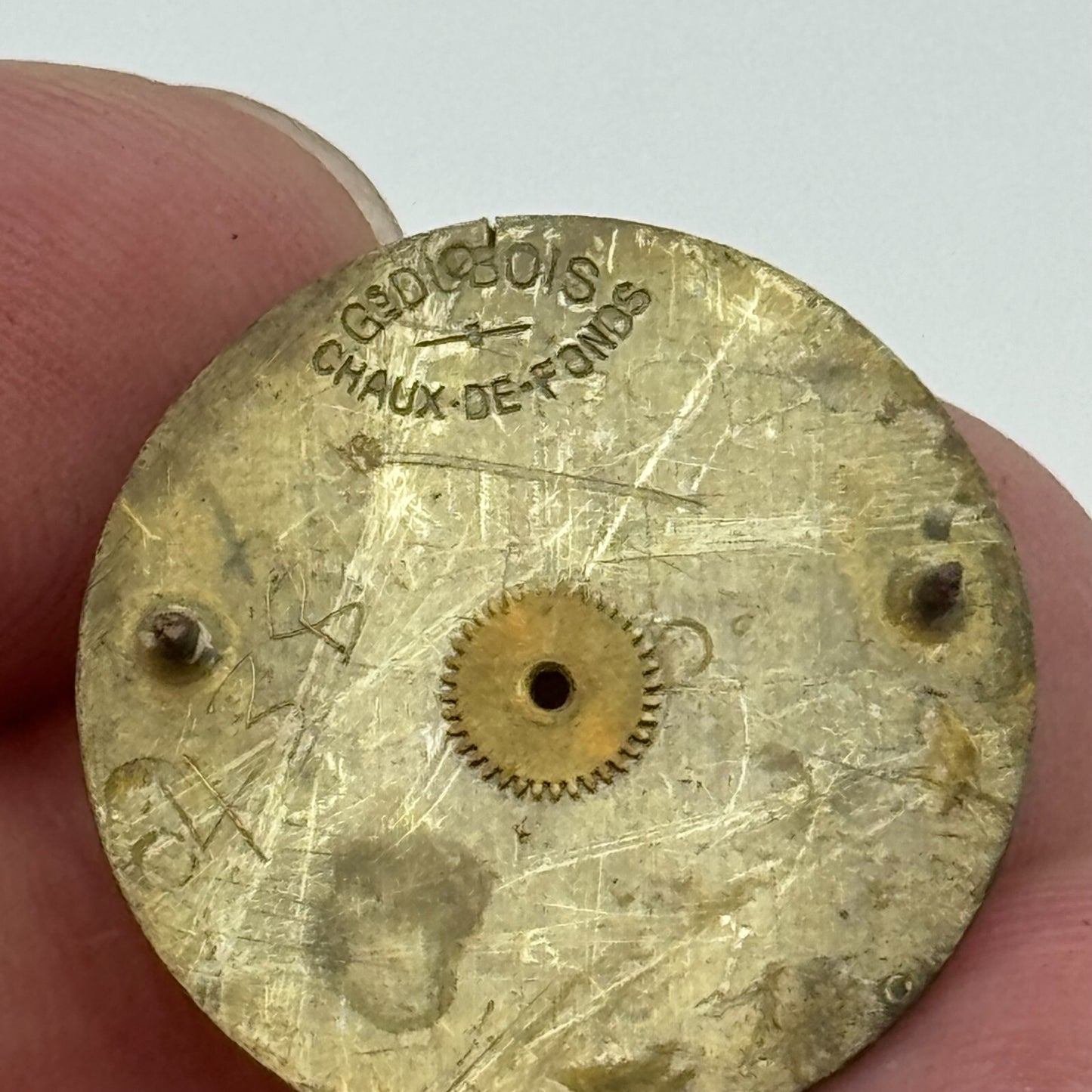 23.6mm GS Dubois SFG Manual Wind Watch Movement Vintage Swiss FOR PARTS SPARES