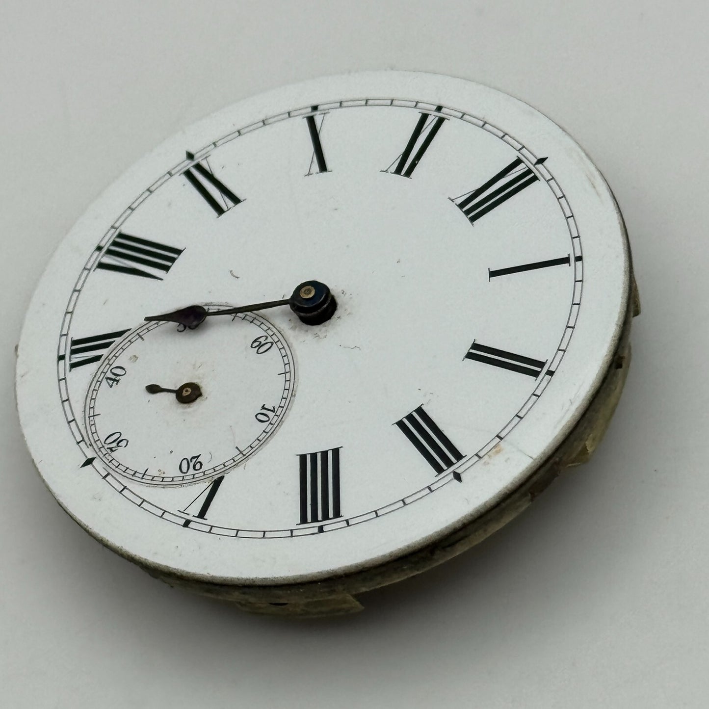 42.9mm Unidentified Antique Key Wound Pocket Watch Movement PARTS REPAIR SPARES