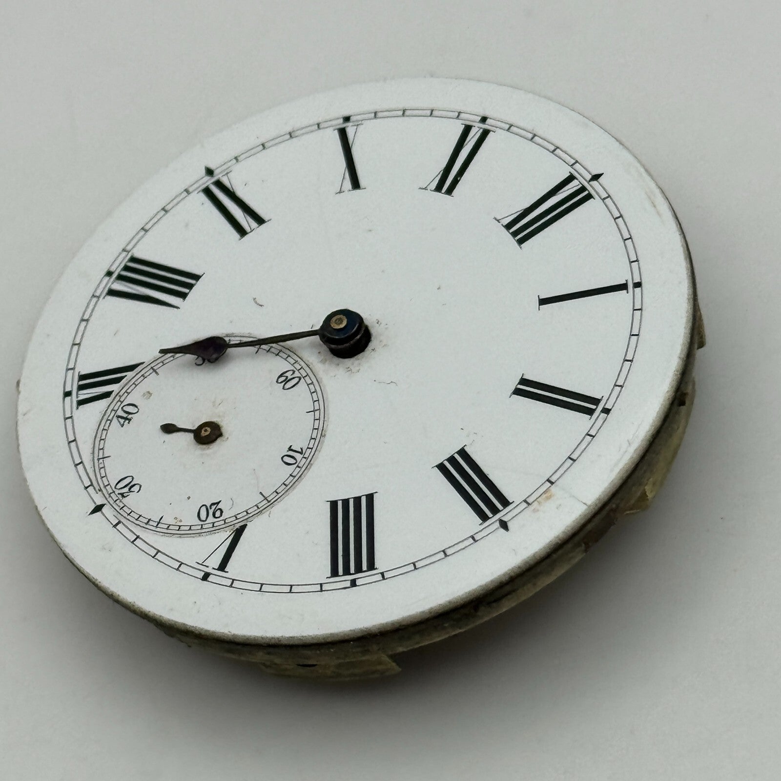 42.9mm Unidentified Antique Key Wound Pocket Watch Movement PARTS REPAIR SPARES