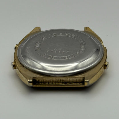 Casio Men's Chronograph Quartz Watch 56QGS-38 Gold Tone Japan 35mm PARTS REPAIR