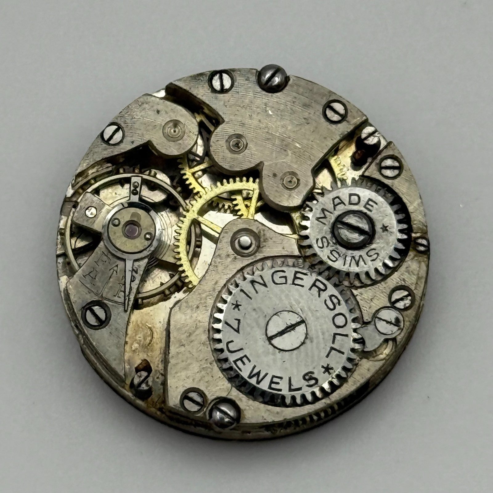 23.6mm Vintage Ingersoll Rolex Rolco Manual Wind Watch Movement PARTS REPAIR