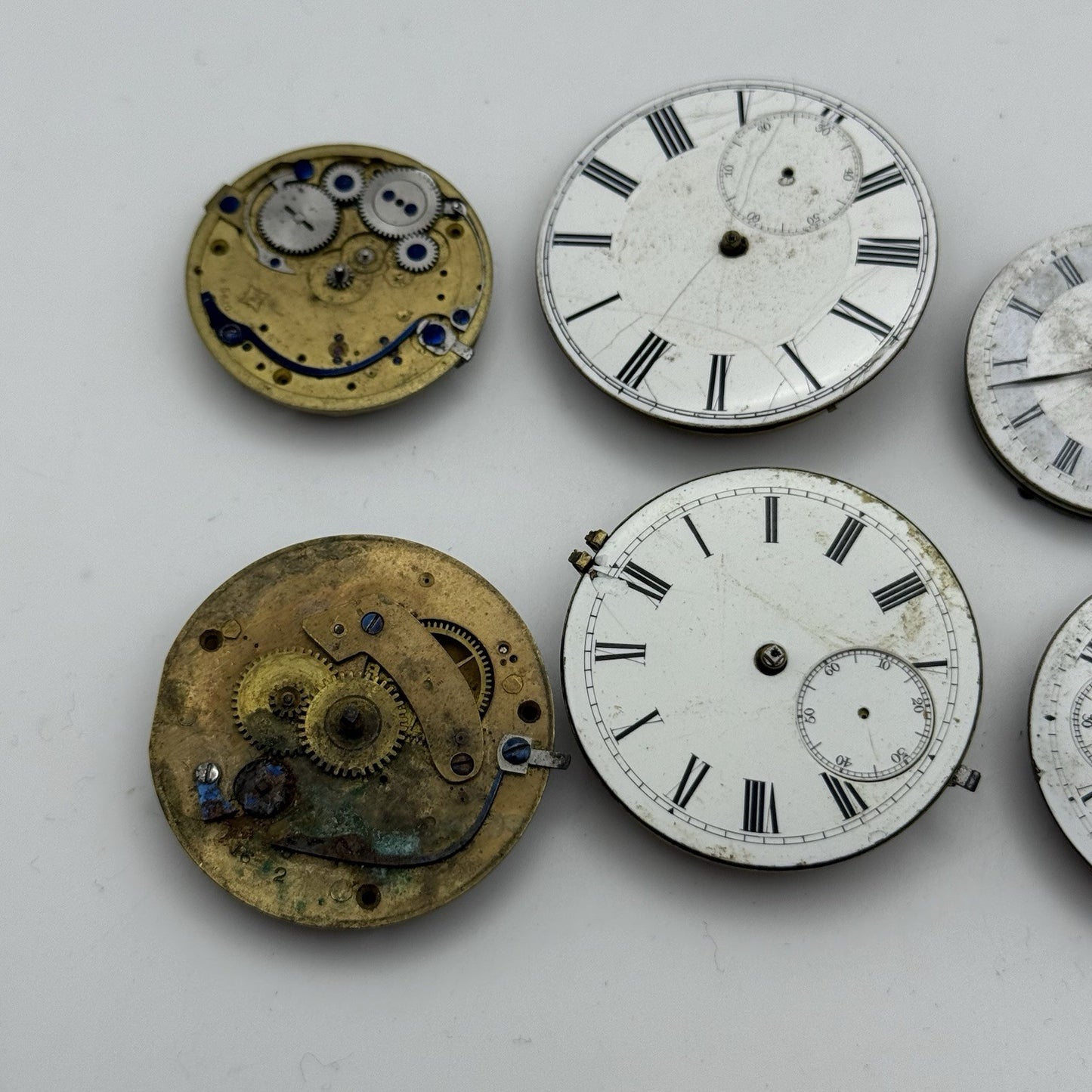 Bundle Mixed Antique / Vintage Pocket Watch Movements Joblot PARTS REPAIR SPARES