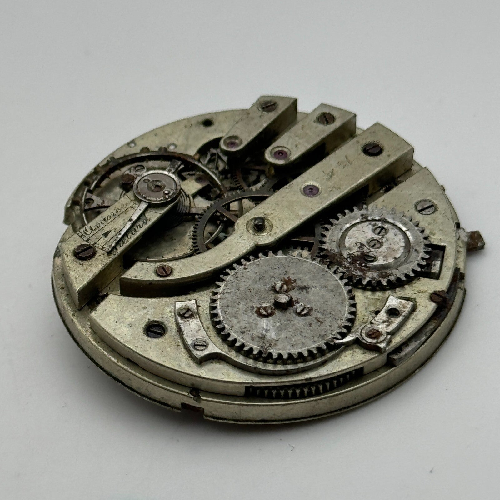 40mm Unidentified Antique Pocket Watch Movement PARTS REPAIR SPARES