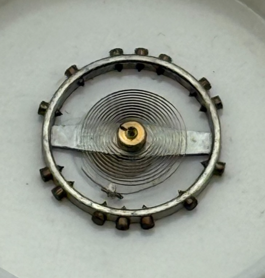 AS 1051 Balance Wheel Complete And Spring 5¼’’’ 34 M Watch Movement Parts NOS