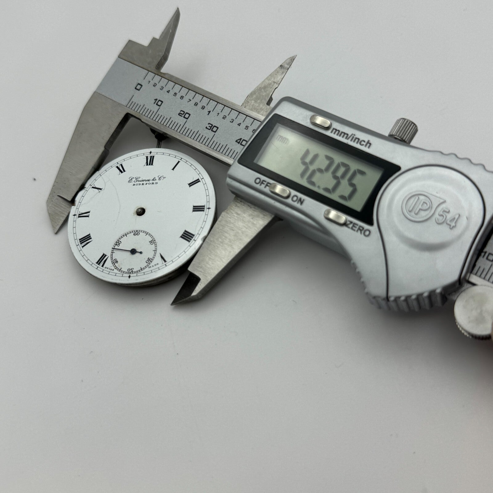 42.9mm Open Face E Grimes & Co Dimier Freres & Cie DF&C Pocket Watch Movement