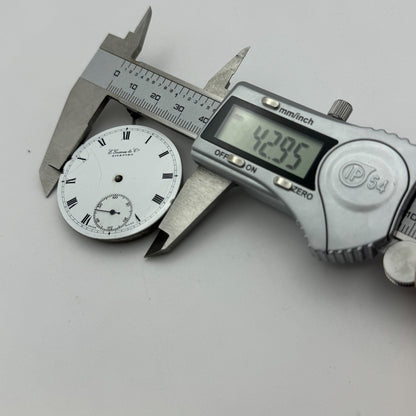 42.9mm Open Face E Grimes & Co Dimier Freres & Cie DF&C Pocket Watch Movement