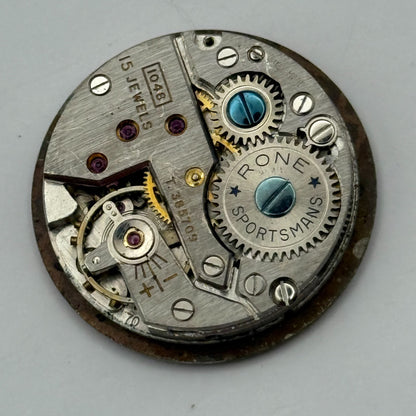 FHF 70 Rone Sportsmans 1046 Watch Movement Manual Wind Vintage Parts 23.5mm
