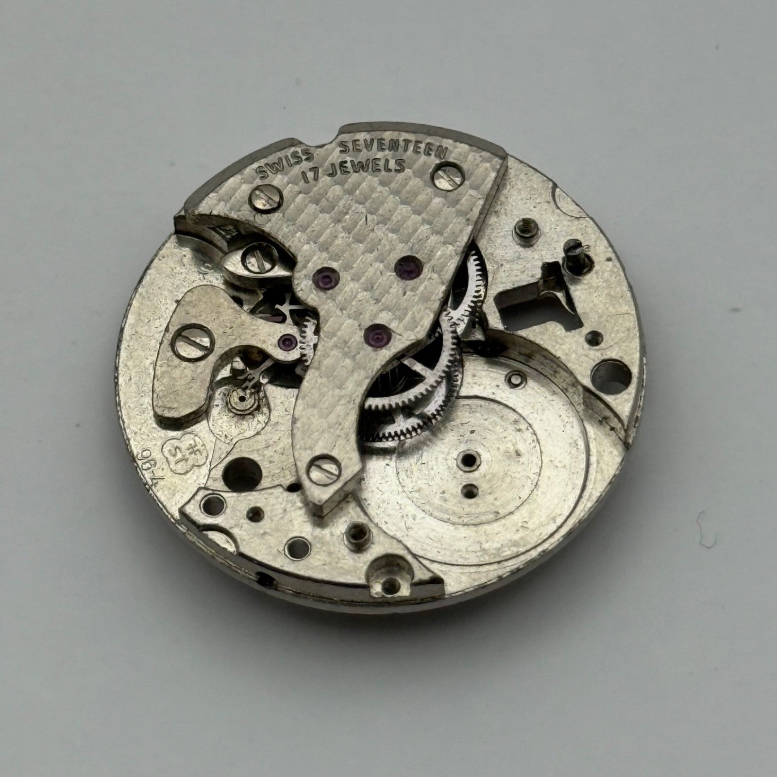 FHF ST 96-4 Watch Movement Manual Wind Vintage Swiss Incomplete Parts 25.9mm