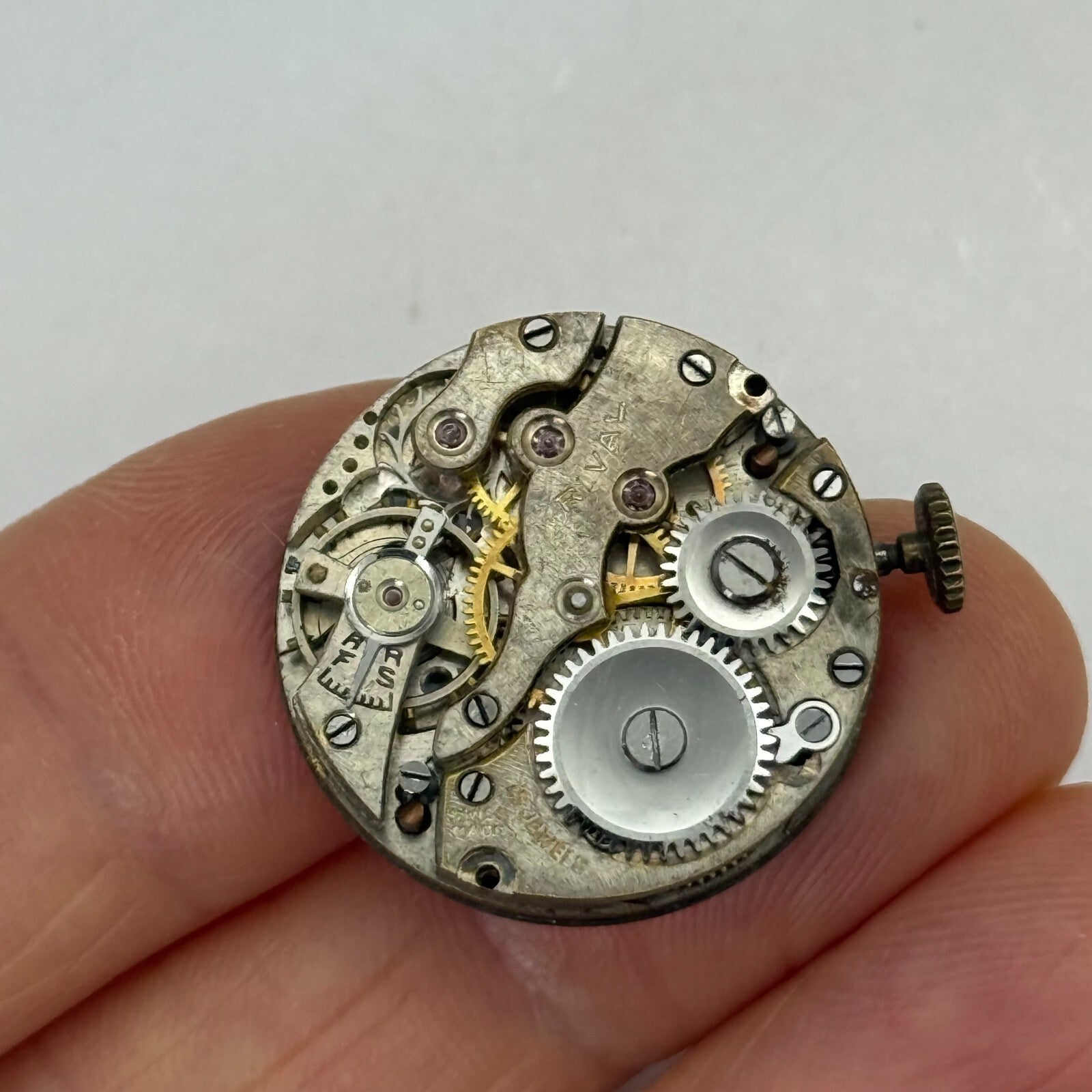 23.7mm Vintage Rival 15 Jewels Trench Manual Wind Watch Movement PARTS REPAIR