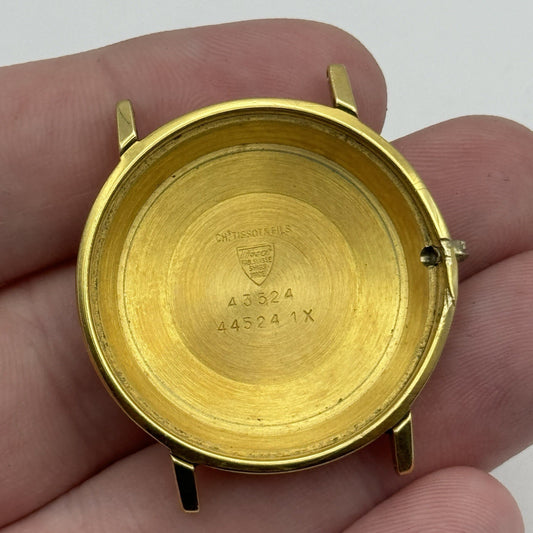 34mm Men’s Tissot 43524 44524 1X Gold Plated Vintage Watch Case SPARES PARTS