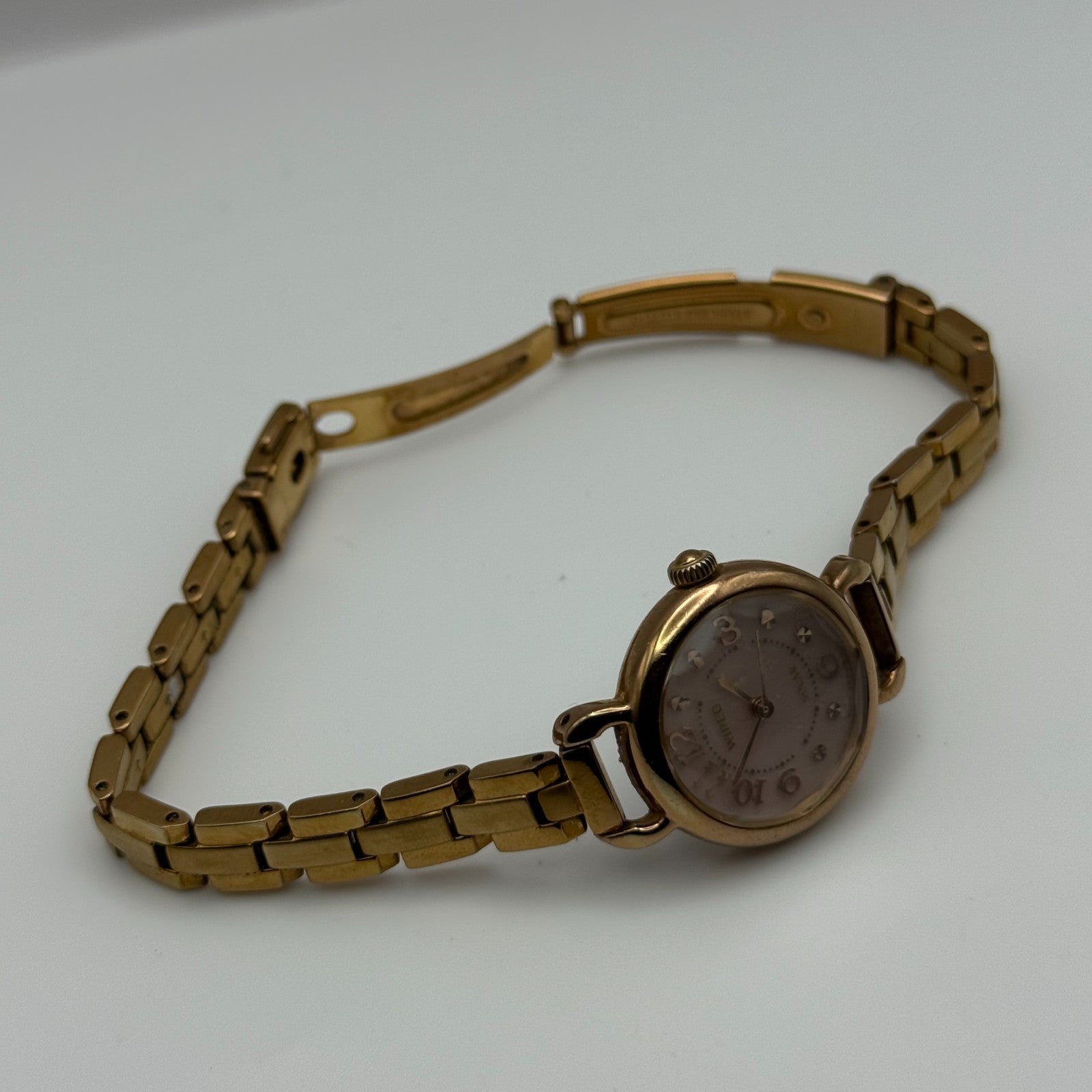 Seiko Wired Solar V117A Ladies Quartz Watch Gold Tone Bracelet 23mm UNTESTED