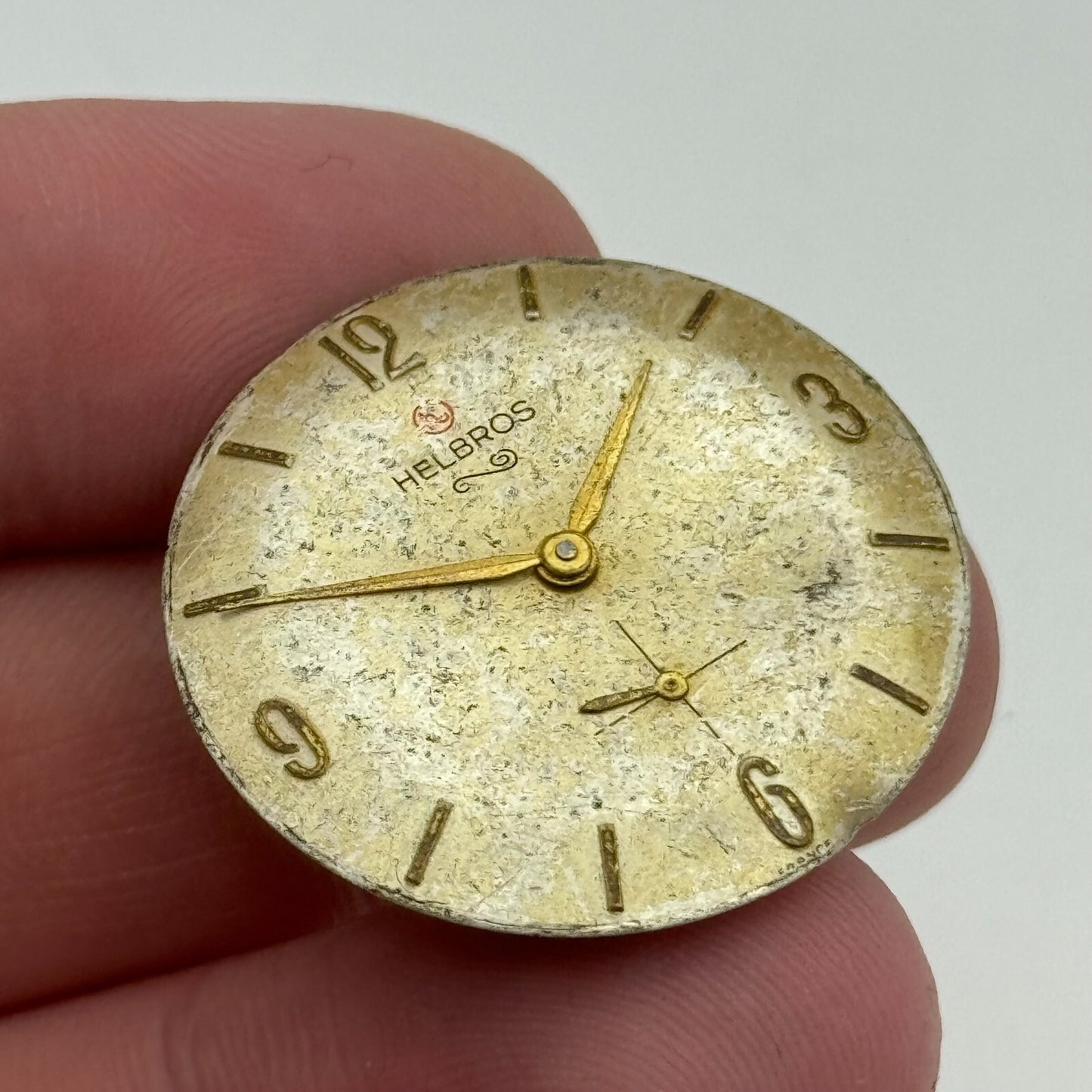 25.9mm Helbros PS32 Manual Wind Swiss 7 Jewels Watch Movement Vintage PARTS