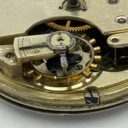 44.8mm Antique Henry E Peck London Swiss Key Wound Pocket Watch Movement PARTS
