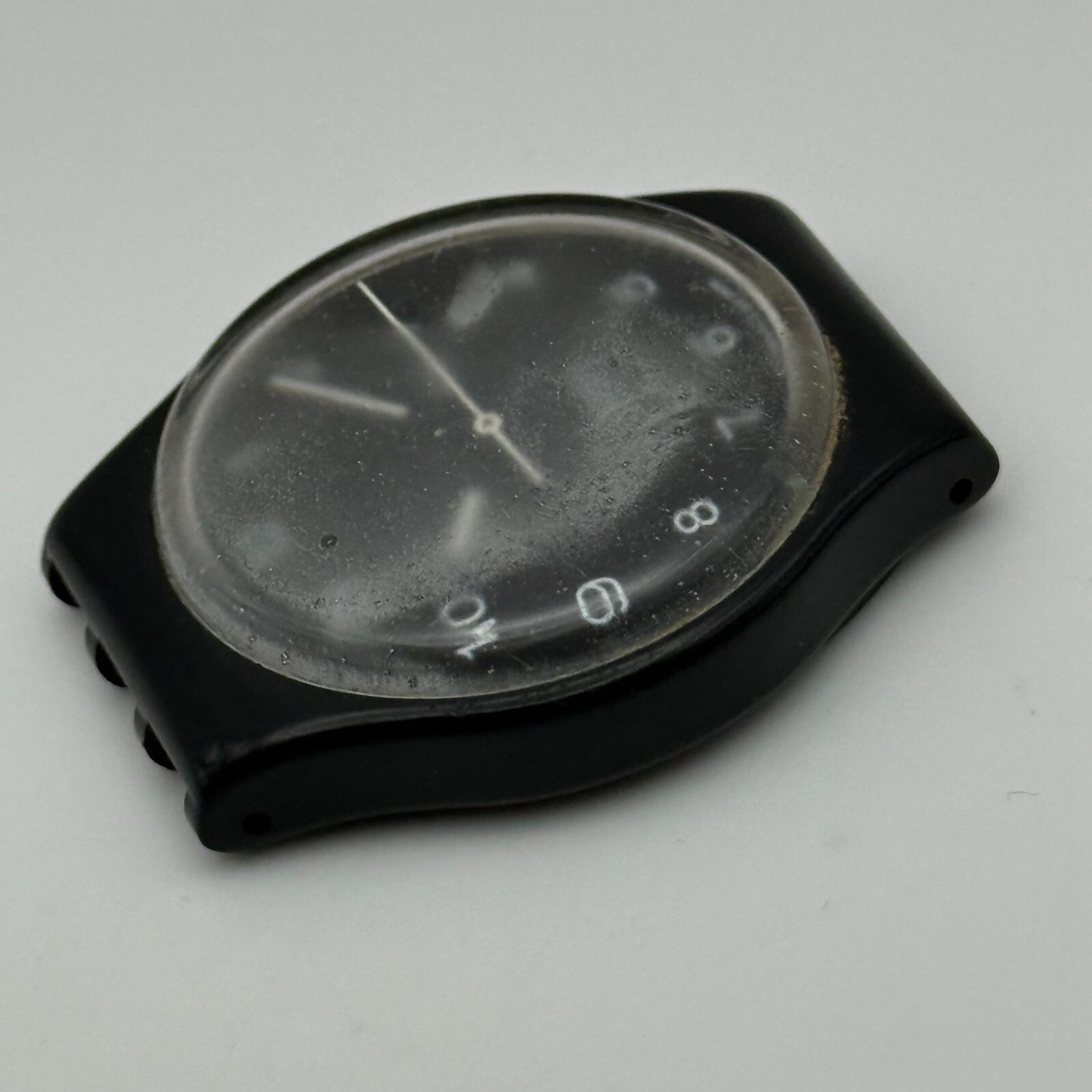 33mm Vintage 1996 Swatch Black Dial Plastic Quartz Watch UNTESTED PARTS REPAIR