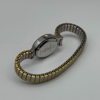 Philip Mercier Ladies Quartz Watch Two Tone Stretch Band Working 19mm