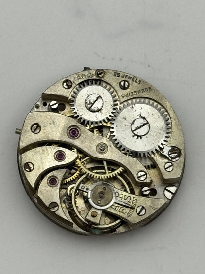 23.7mm Vintage Unidentified 15 jewels trench Manual Wind Watch Movement PARTS