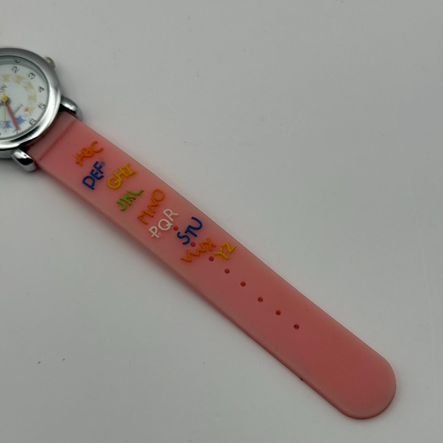 Citron Kids Quartz Watch ABC Alphabet Design Pink Strap Working 27mm New Battery