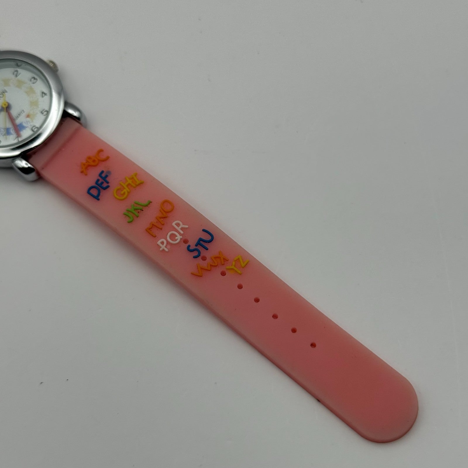 Citron Kids Quartz Watch ABC Alphabet Design Pink Strap Working 27mm New Battery