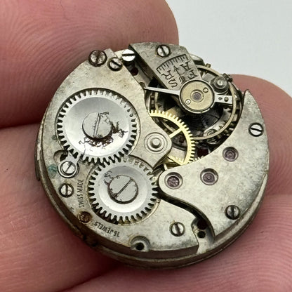 23.6mm 15 Jewels Military Trench Watch Movement Manual Wind Swiss Vintage PARTS
