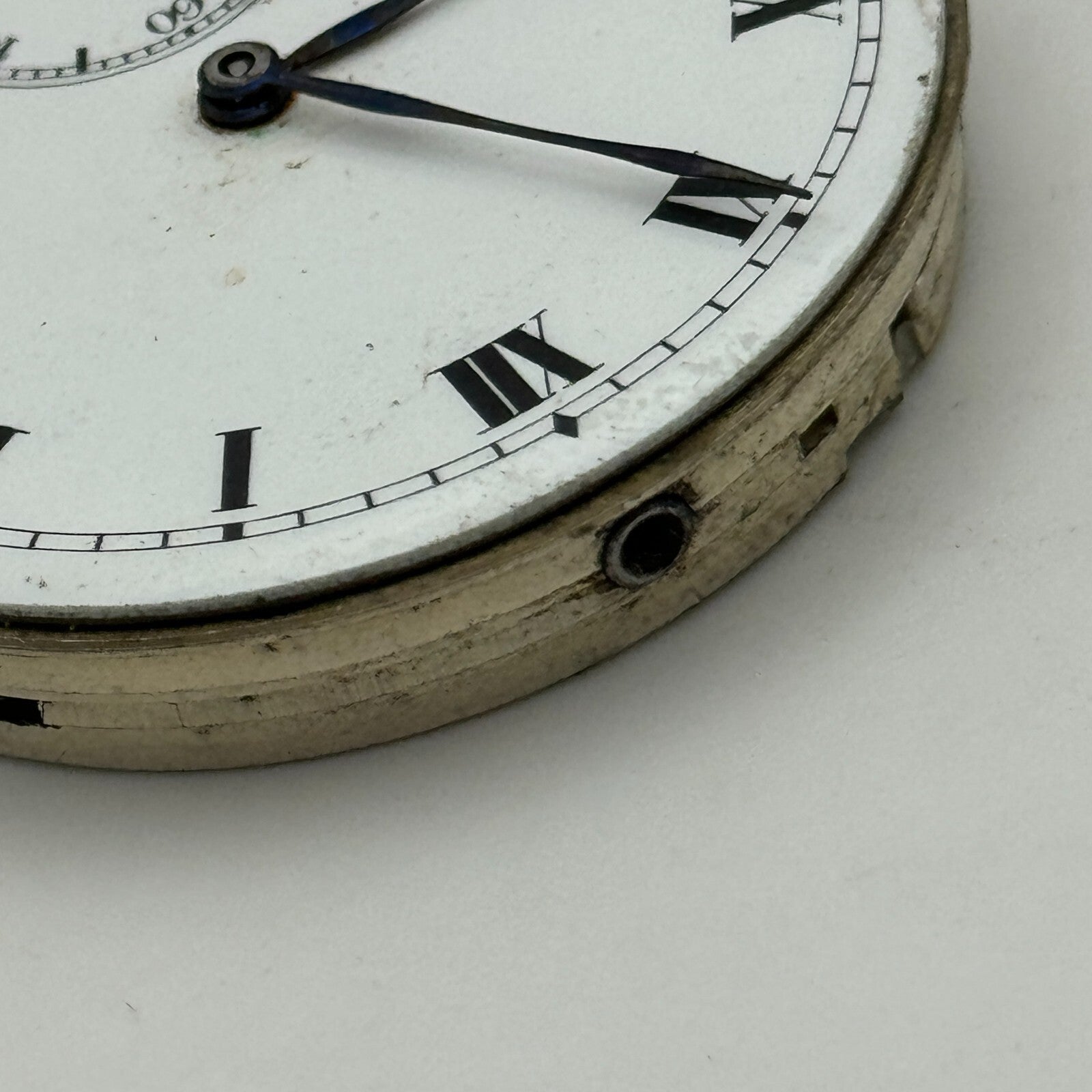 42.9mm Vintage Erlim Swiss Open Face Pocket Watch Movement PARTS REPAIR SPARES