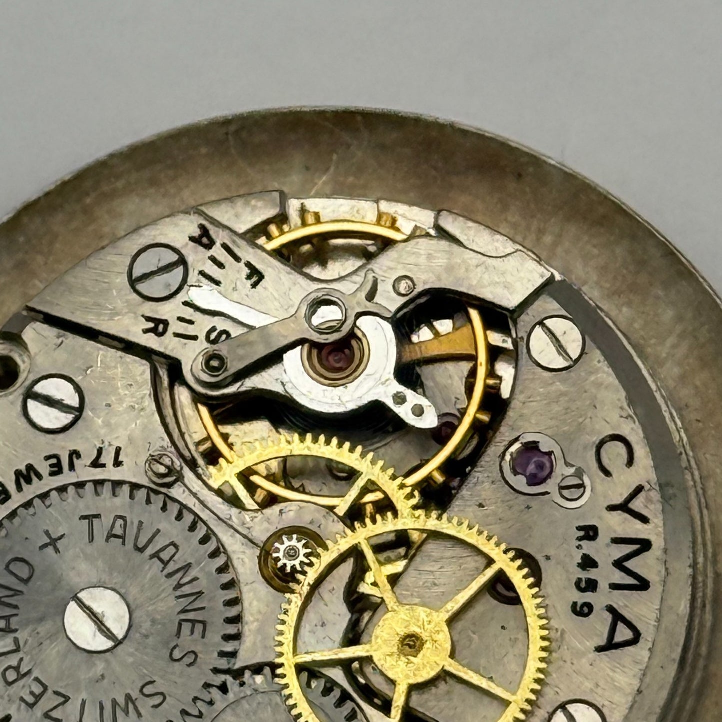 Cyma R.459 Cymaflex Watch Movement Manual Wind Vintage Swiss Parts Repair 23.5mm