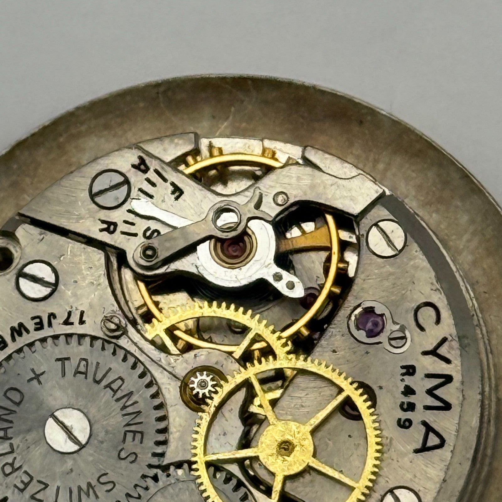 Cyma R.459 Cymaflex Watch Movement Manual Wind Vintage Swiss Parts Repair 23.5mm