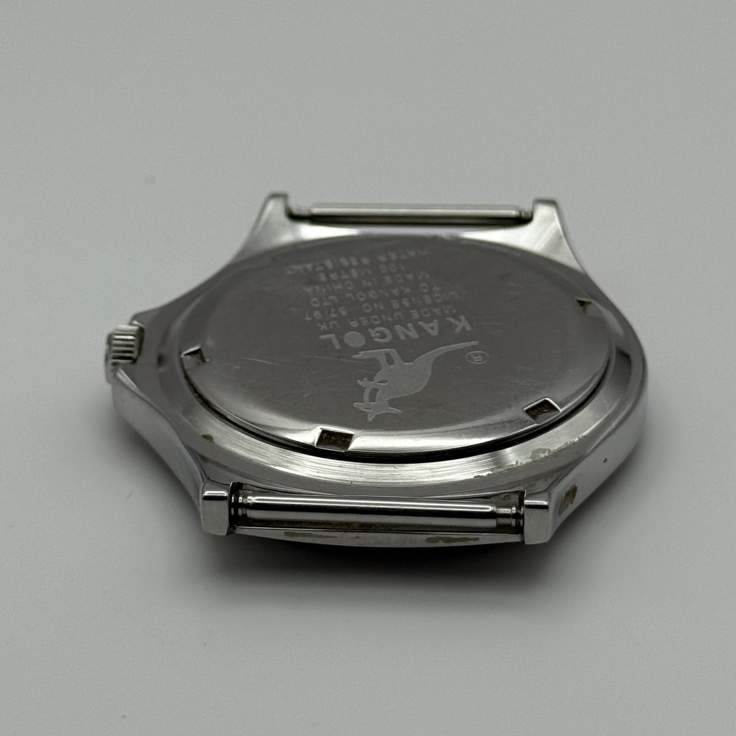 Vintage Kangol Men’s Quartz Watch Kangaroo Silver Tone 100 Metre Working 40mm