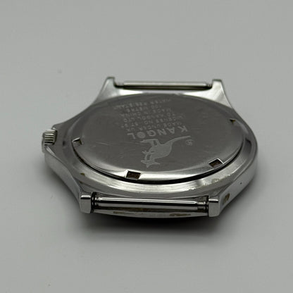 Vintage Kangol Men’s Quartz Watch Kangaroo Silver Tone 100 Metre Working 40mm
