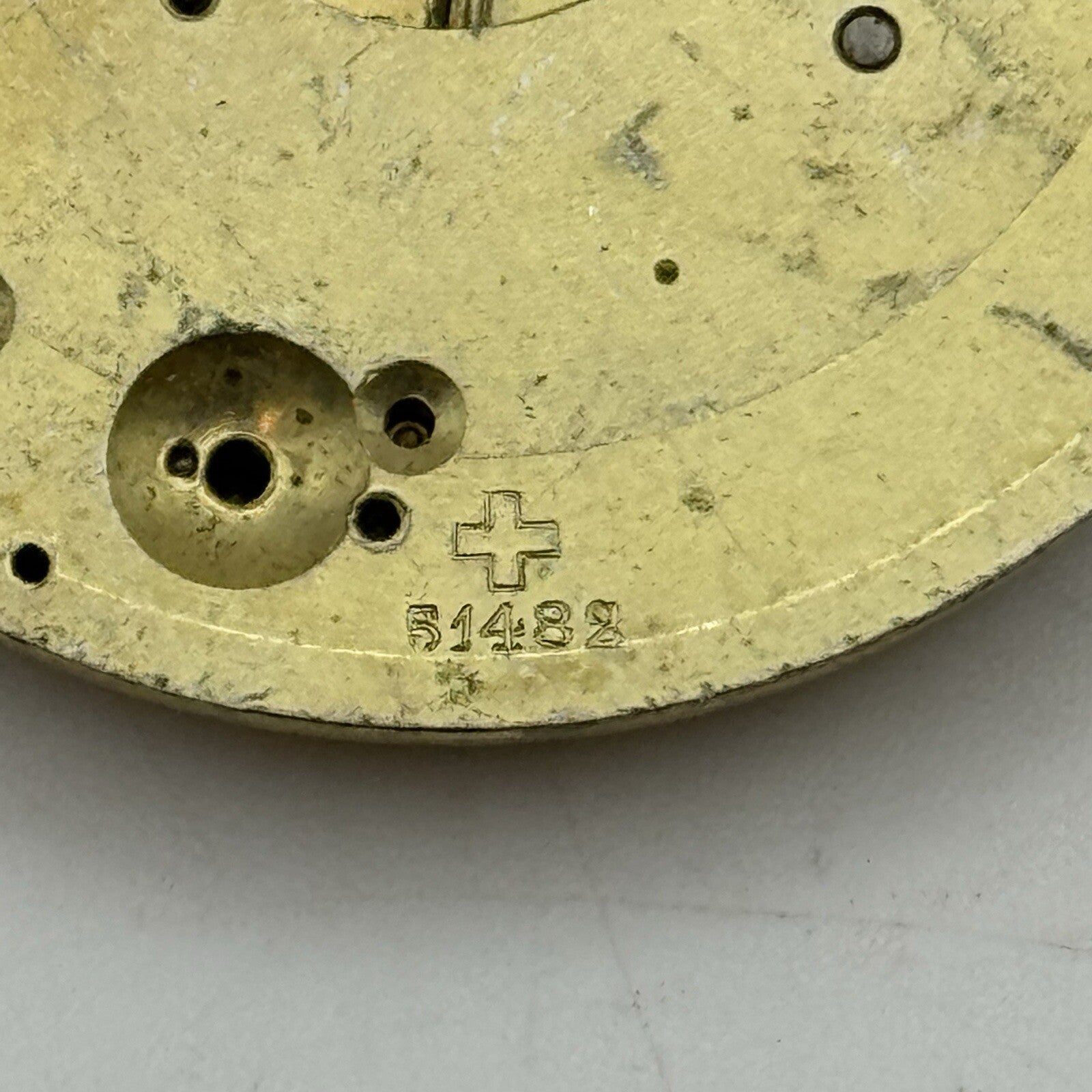 41.7mm Manual Wind Unidentified Patent Pocket Watch Movement White FOR PARTS
