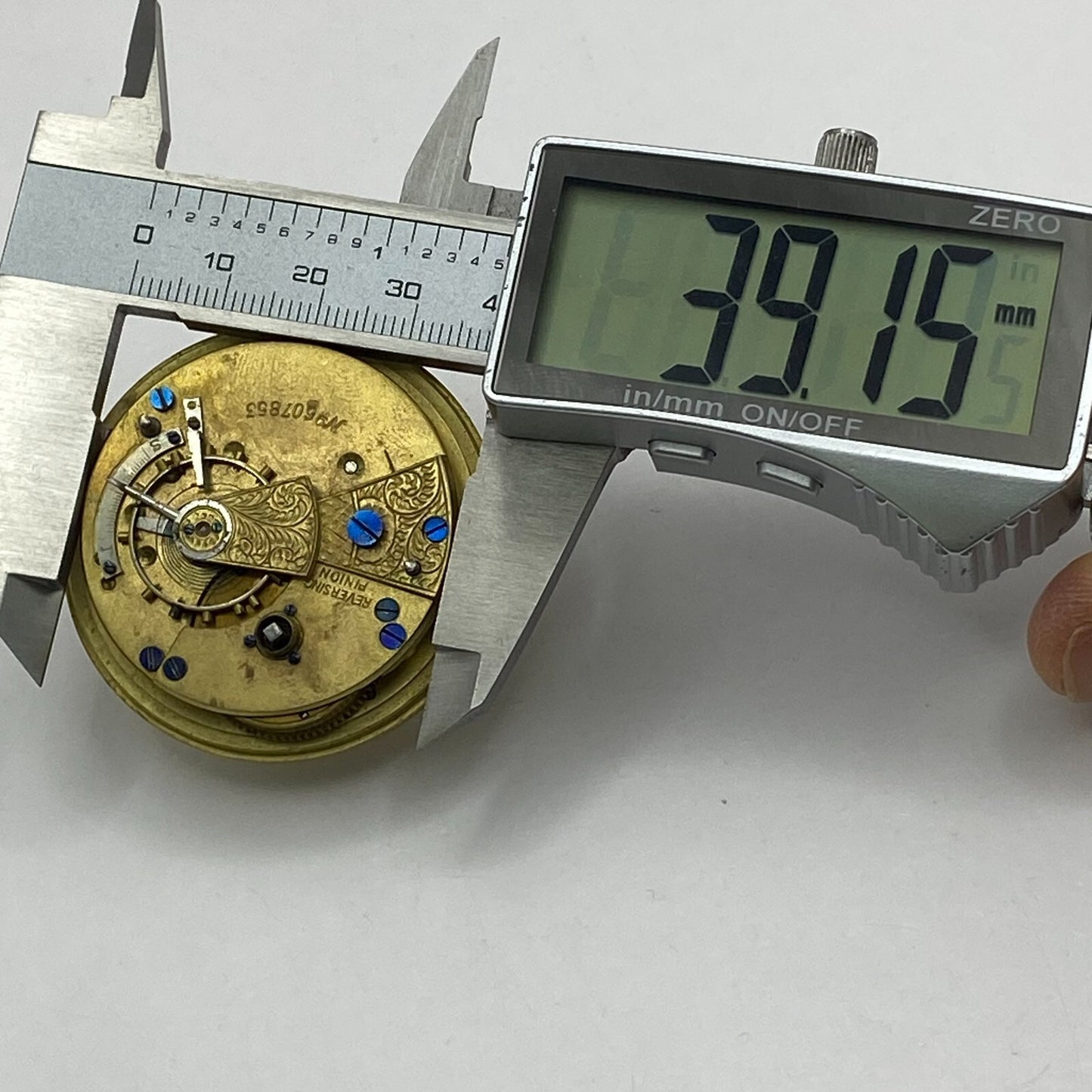 46.4mm Antique Key Wound Pocket Watch Movement PARTS REPAIR SPARES