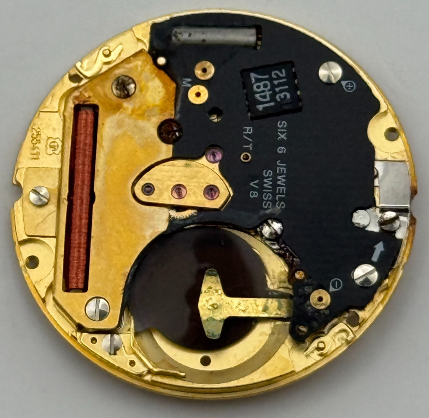 ETA 255.411 Quartz Watch Movement 6 Jewels Swiss Vintage Parts Repair 23.4mm