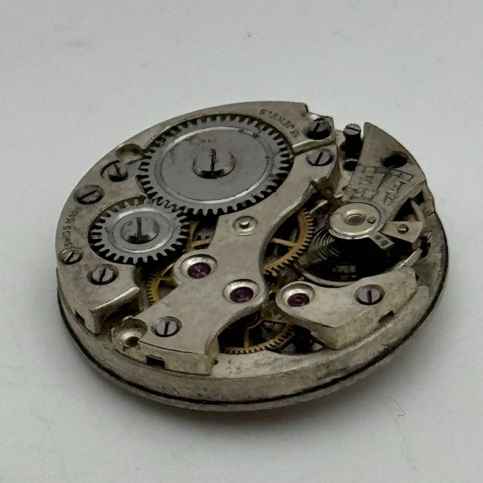 23.6mm FHF 37 Swiss 15 Jewels Manual Wind Watch Movement Vintage PARTS SPARES